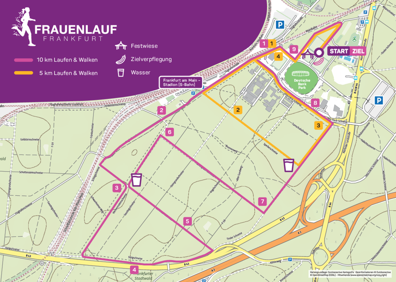 Streckenplan_Frauenlauf Frankfurt Streckenplan_Frauenlauf Frankfurt